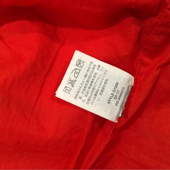 J. Crew shift dress Womens Flutter Sleeve Eyelet 100% Cotton Orange Size 6 G1269 - Picture 7 of 8